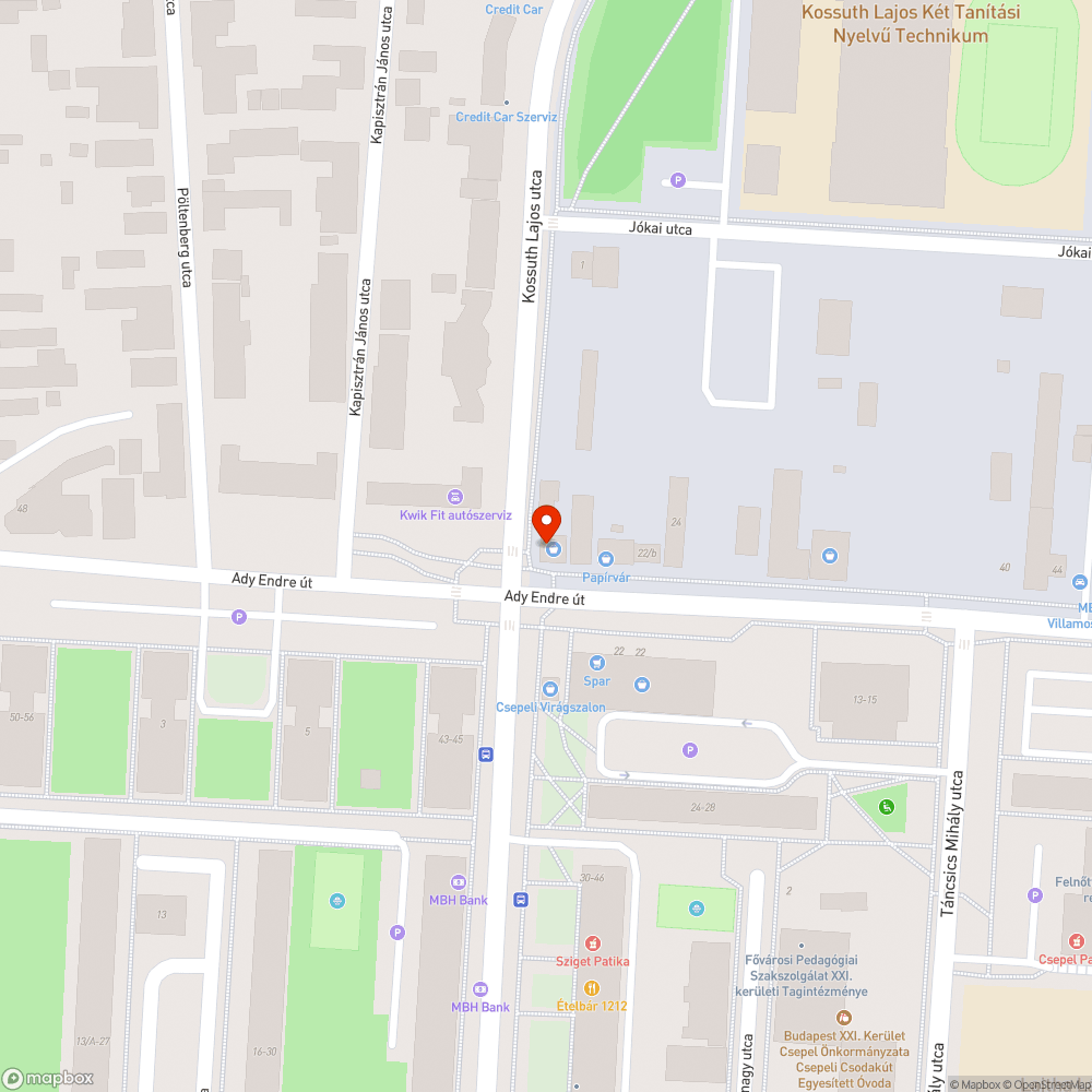 Elhagyott Audi bejelentés helye