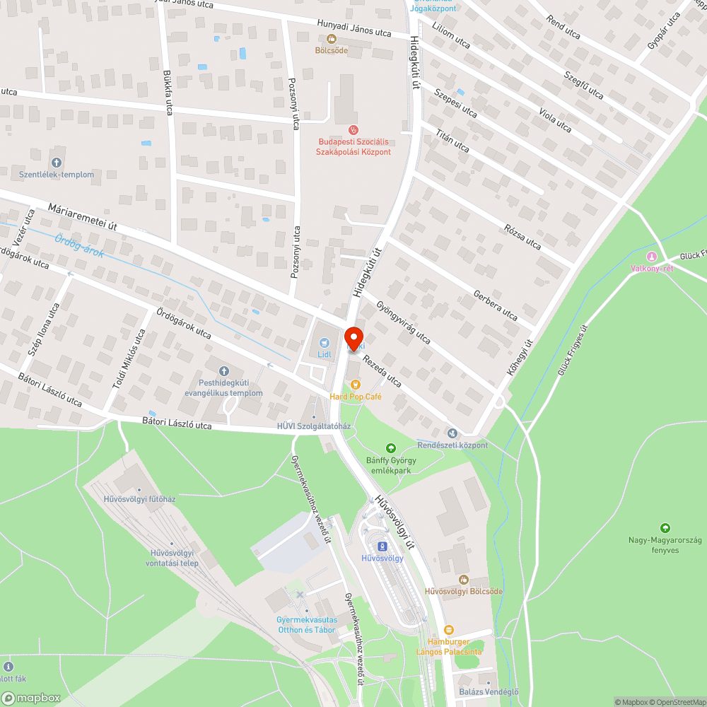 Elfordult tábla a Hidegkúti úton bejelentés helye