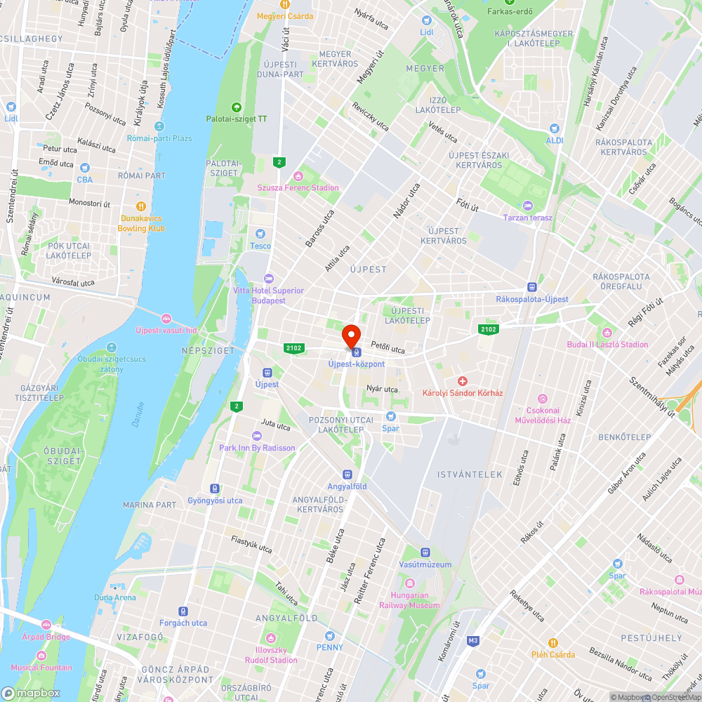 Újpest-Központ metrómegálló bejelentés helye