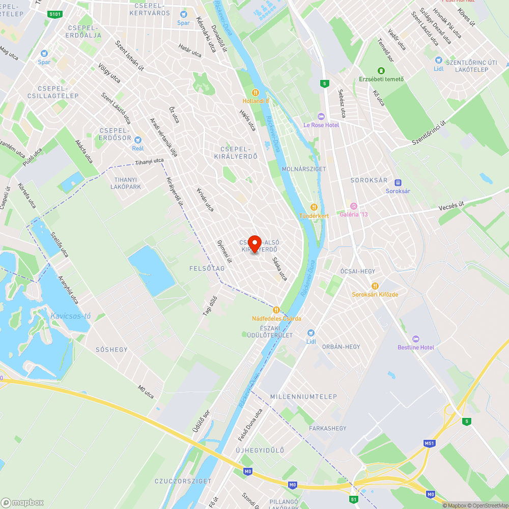 Daru ÚT vagy UTCA bejelentés helye