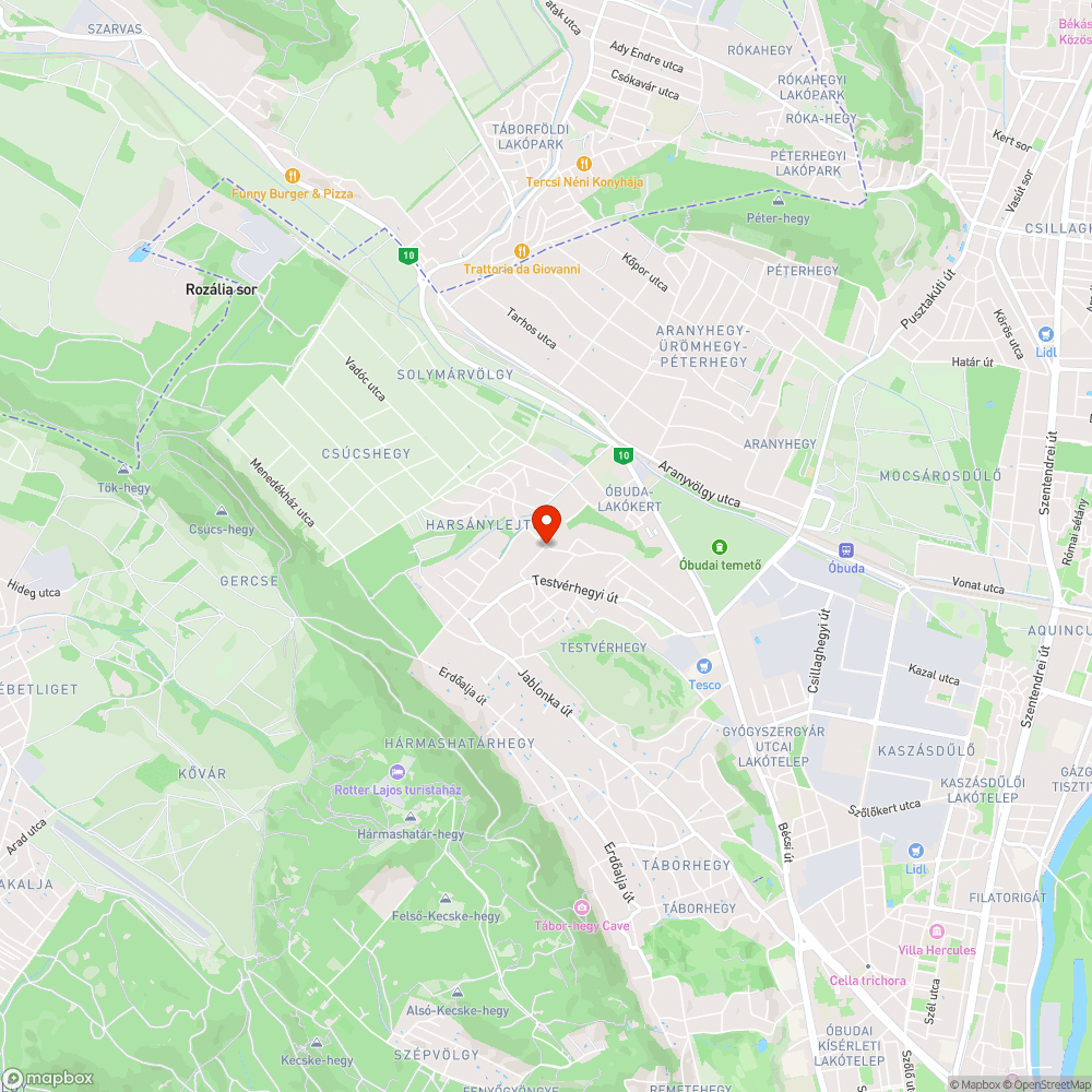 Sérült fekvőrendőr bejelentés helye