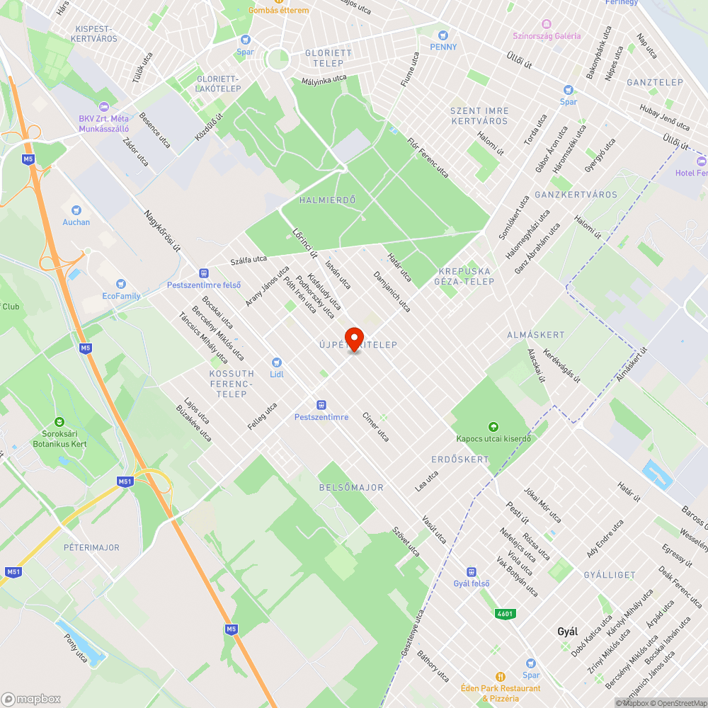 1 kereszteződés 5 táblahiány (2. bejelentés) bejelentés helye