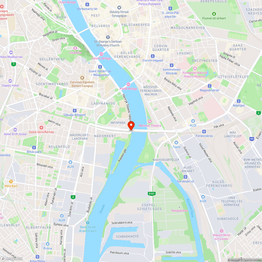 Padrongálás a Rákóczi hídon bejelentés helye