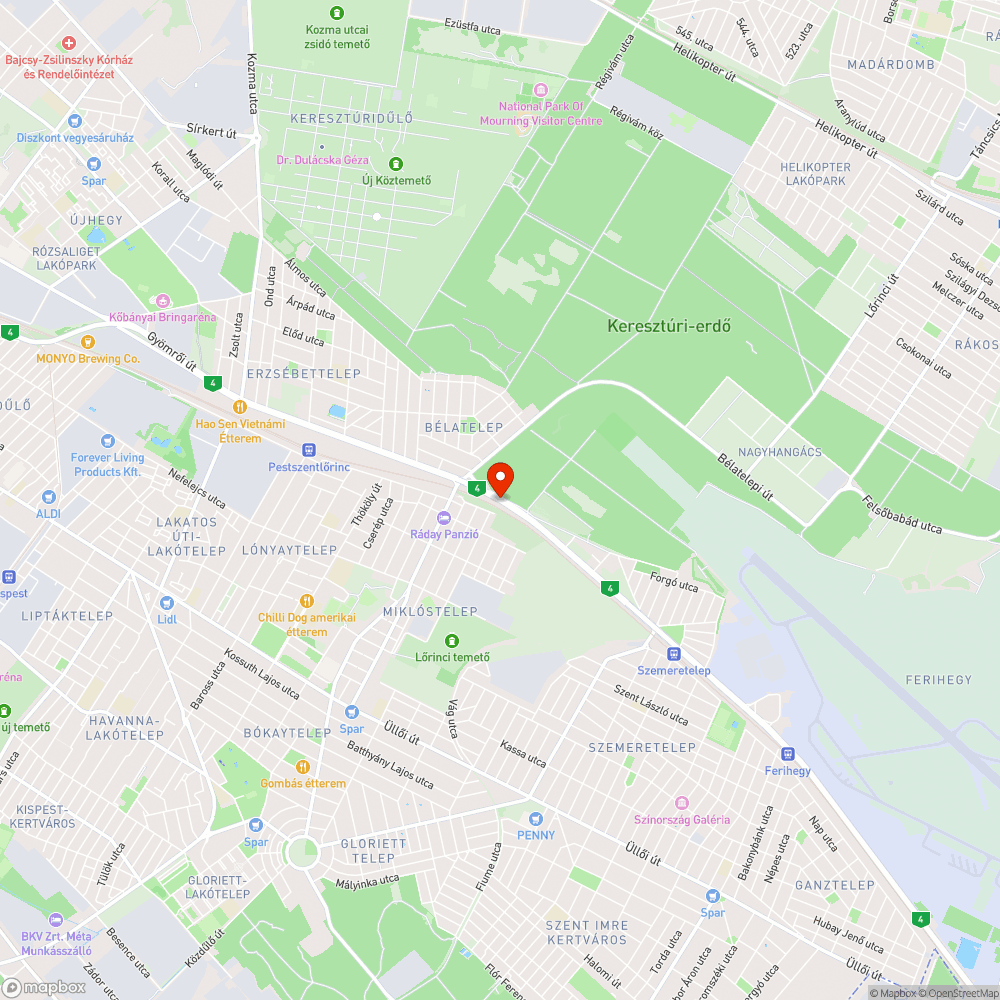 Tarthatatlan állapotú Gyömrői út bejelentés helye