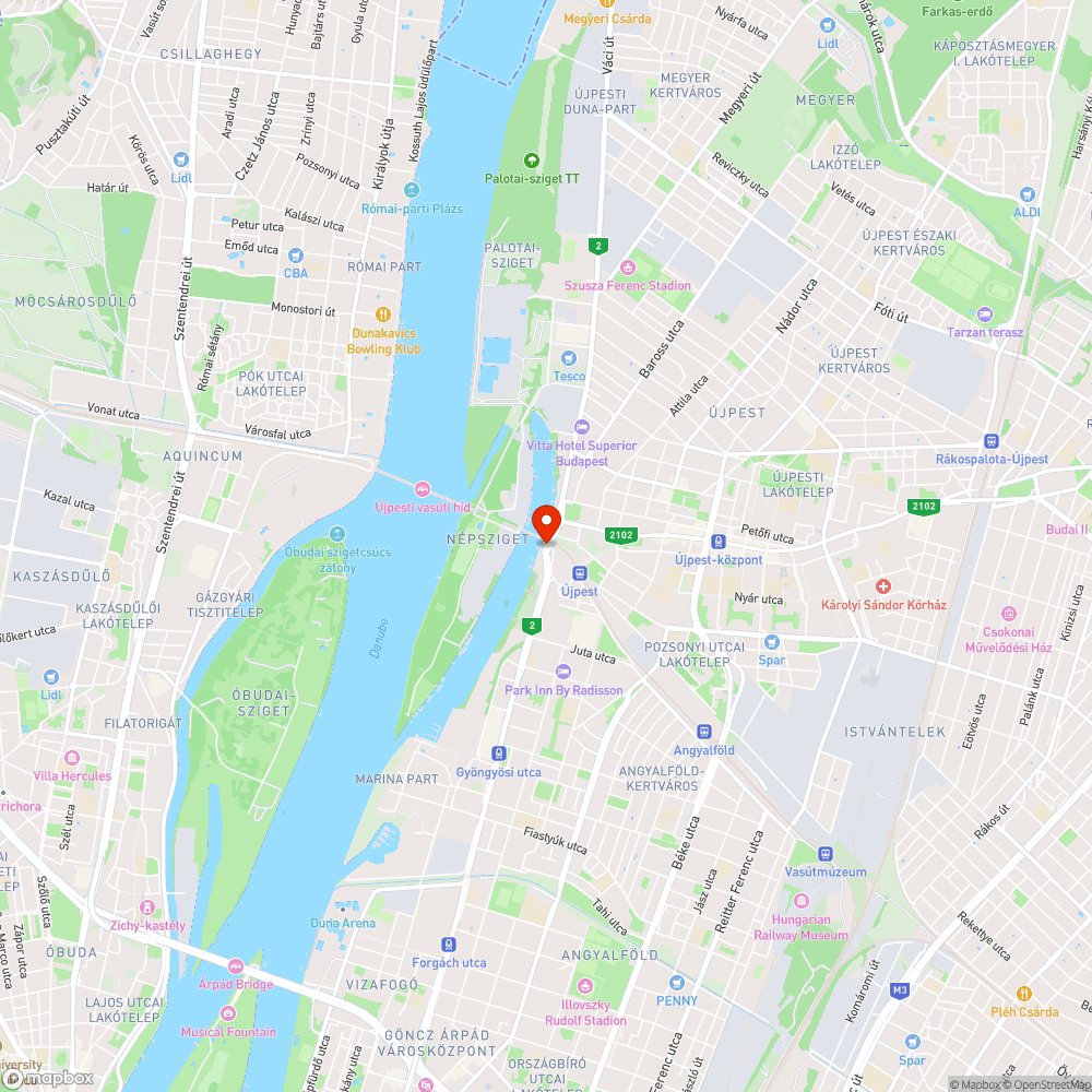 A csodás Duna-part bejelentés helye