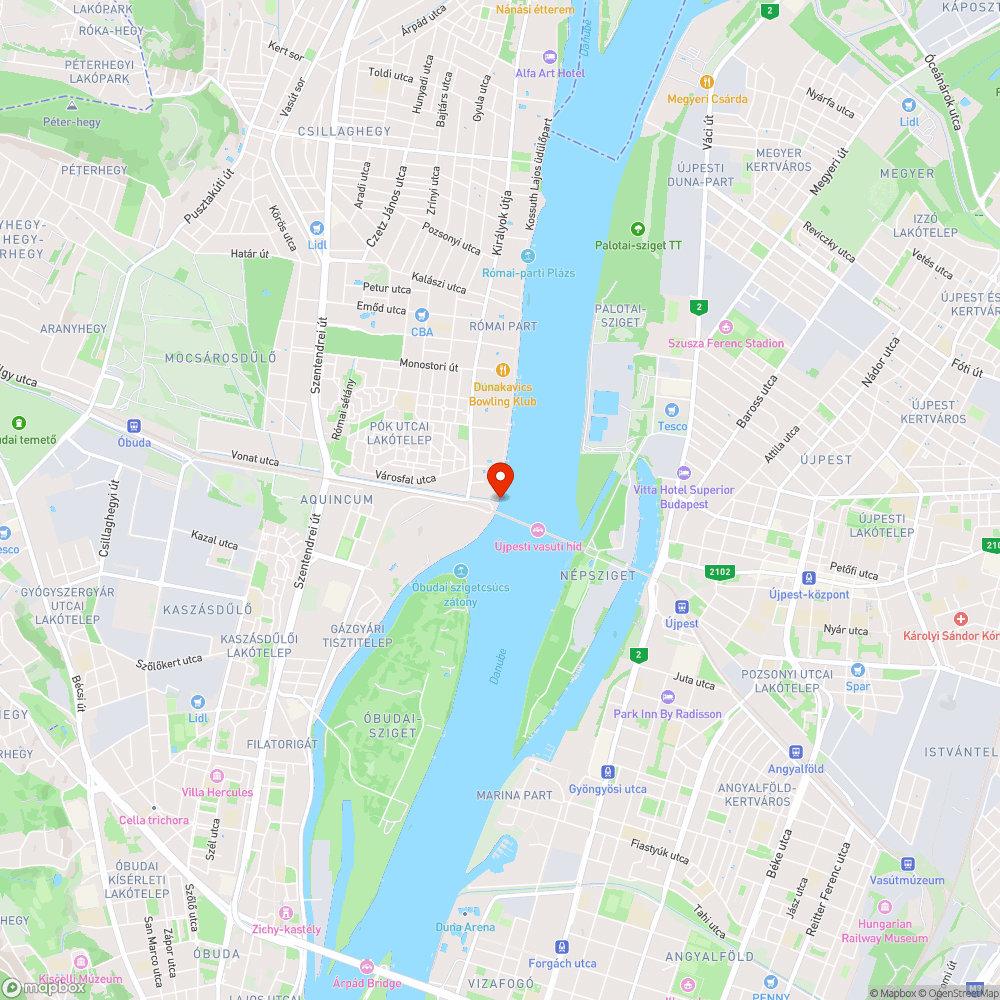 Szemét a Római-parton III. ker bejelentés helye