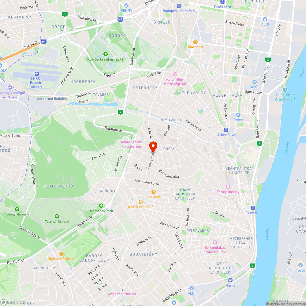 Megsüllyedt útburkolat bejelentés helye