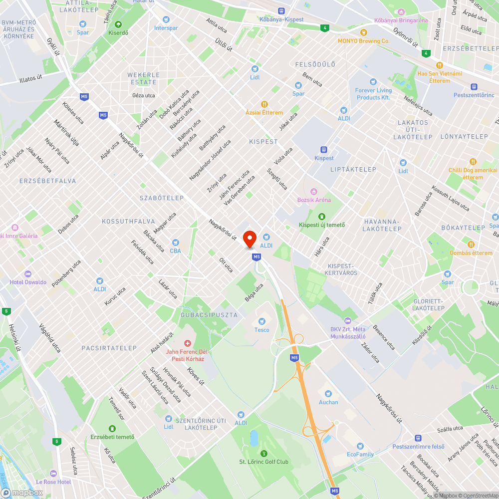 M5 kivezető szűkítés bejelentés helye