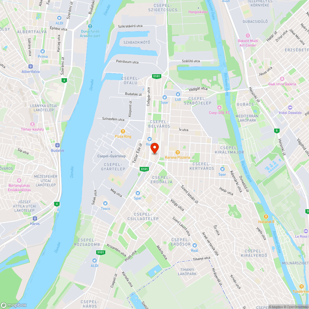 CBA Príma Bevásárlókocsi tároló bejelentés helye