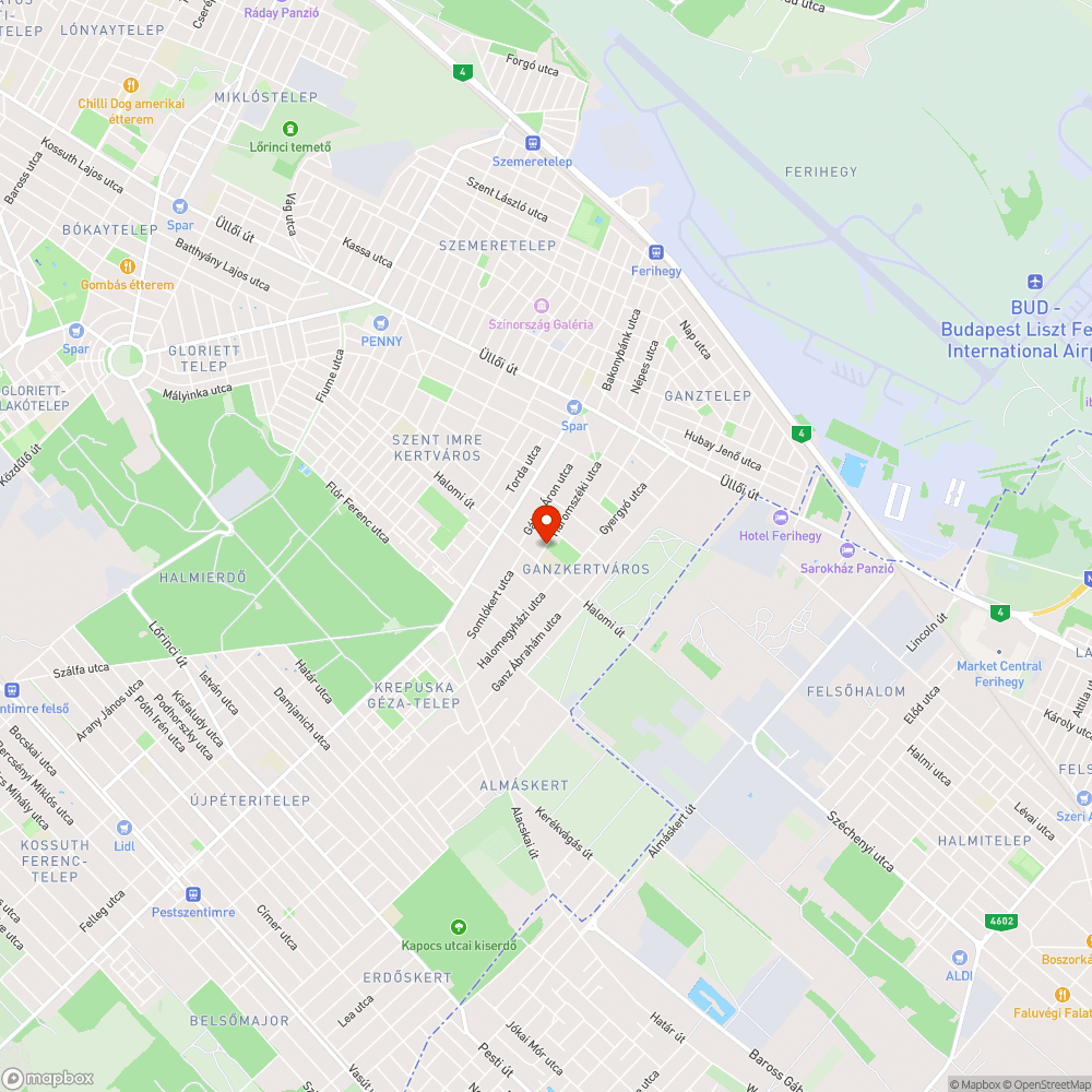 Felszedett úttest a Kandó téren bejelentés helye