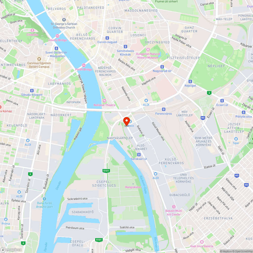 Szemétrakás Közvágóhídon bejelentés helye