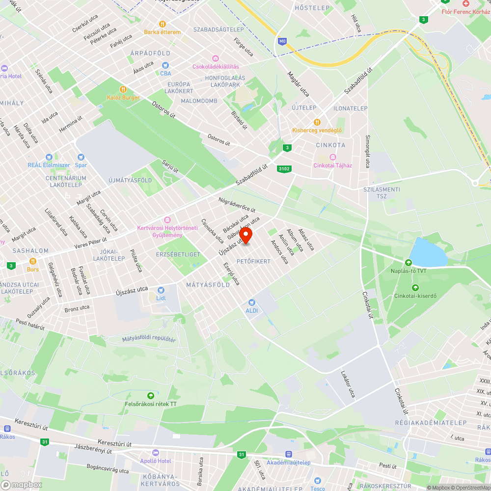 Vaksötét mátyásföldi utcák bejelentés helye