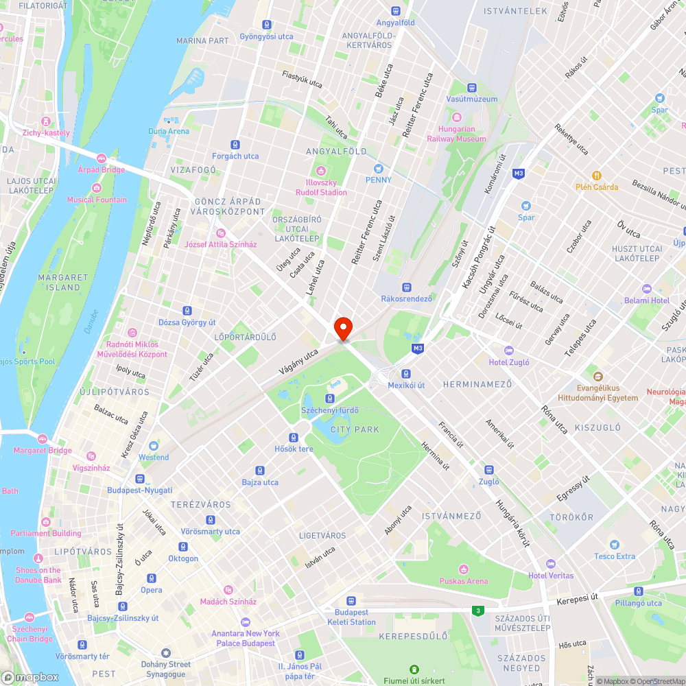 Kátyúk a Hungária krt. vasúti felüljárón bejelentés helye