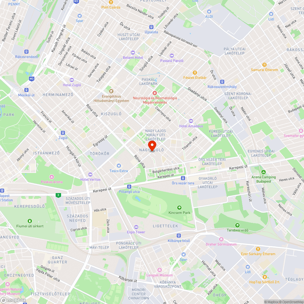 Kátyú bejelentés helye