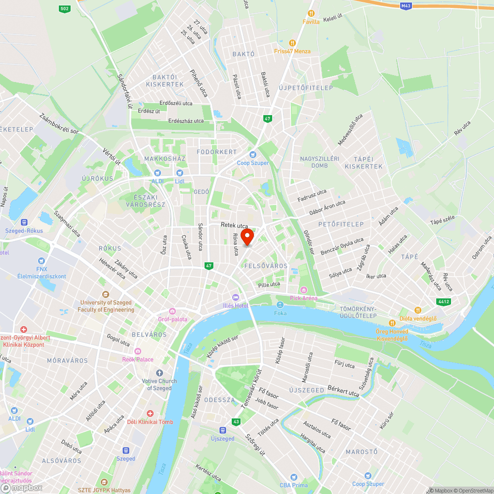 Gyalogátkelő bejelentés helye