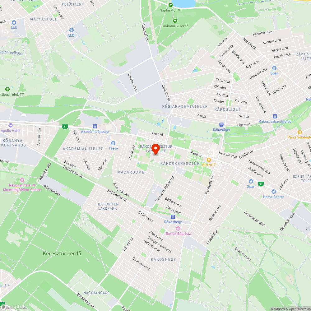 Úthibák bejelentés helye