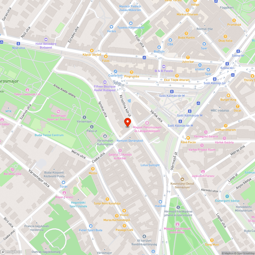 Lecsonkolt gesztenyefa a Krisztina Körút sarkán bejelentés helye