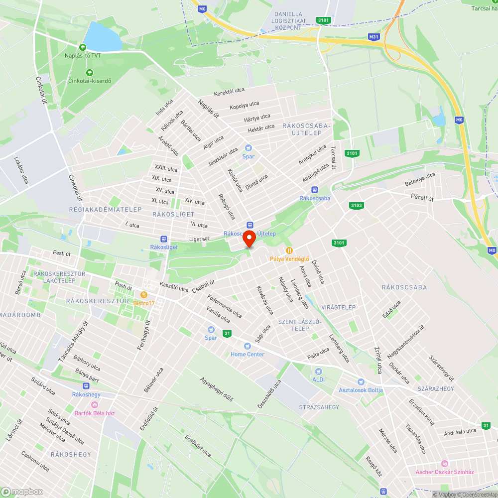 Veszélyes járda bejelentés helye