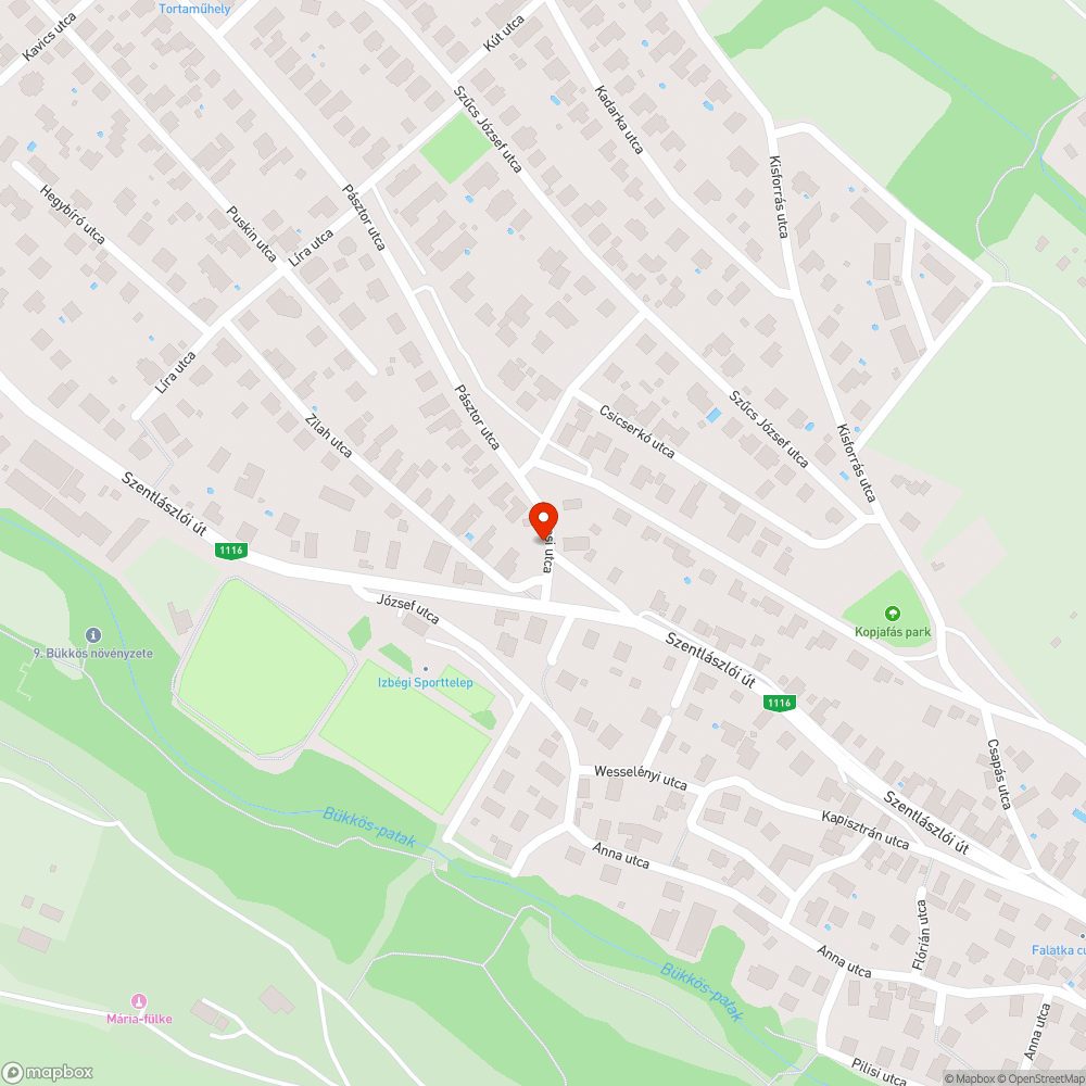 Illegális szemét a Kékesi utca - Pásztor utca sarkán bejelentés helye