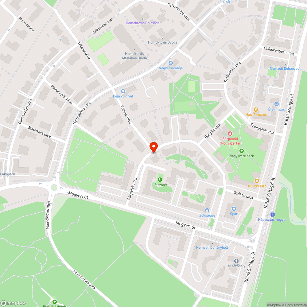 Elhagyott jármű bejelentés helye