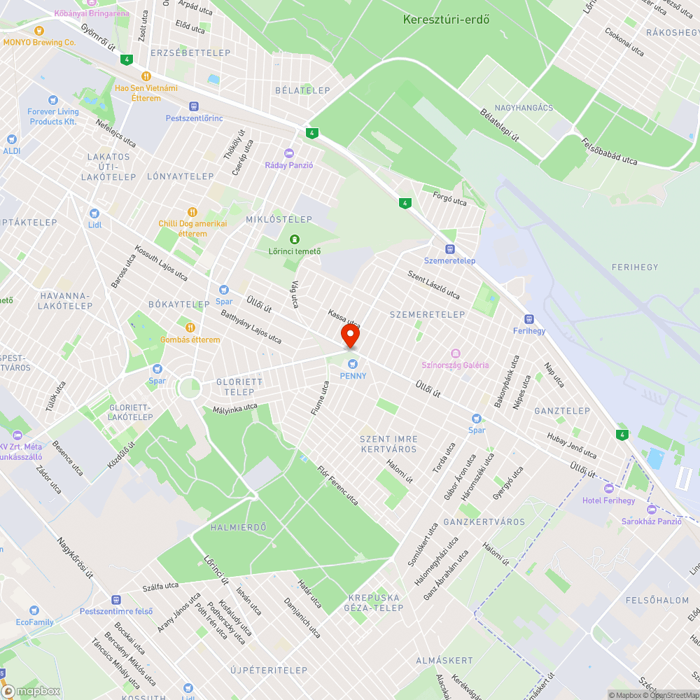 Trehányság / Üllői út-Cziffra György u. bejelentés helye