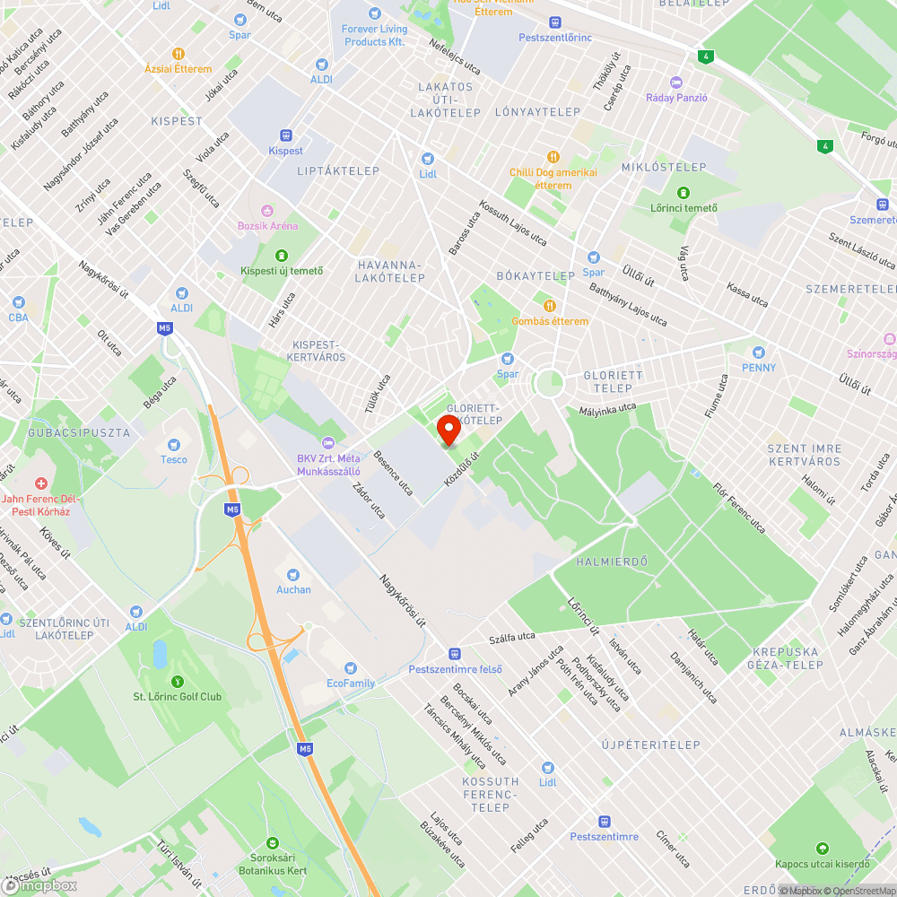 Trehányság / Tövishát utca bejelentés helye