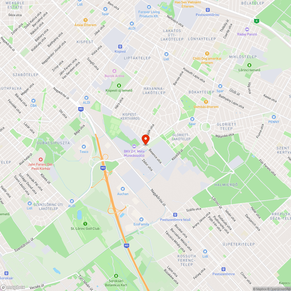 Trehányság / Méta utca-Besence u. bejelentés helye