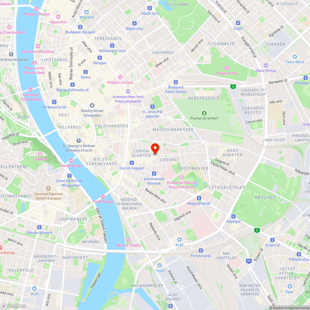 Nem működő közvilágítás Práter utca bejelentés helye