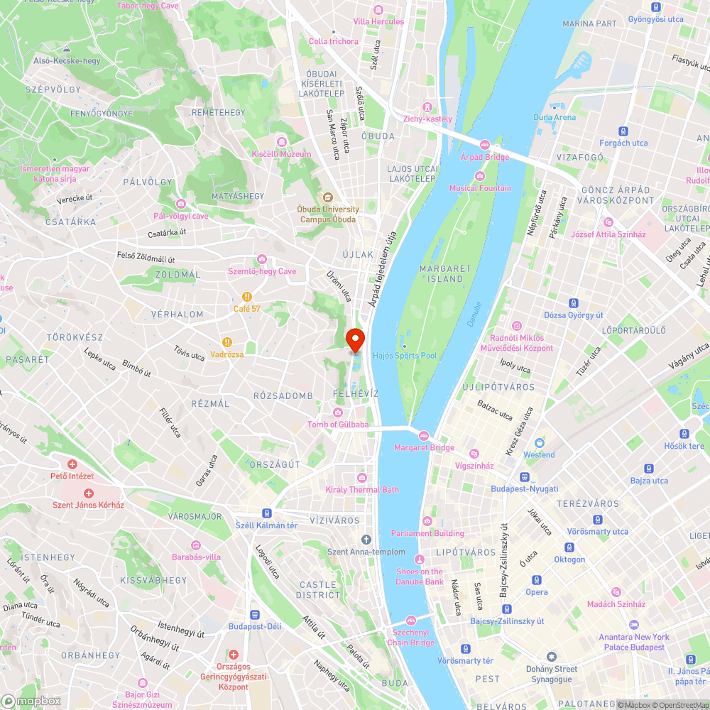 Komjádi Béla utca Frankel Leó út sarok bejelentés helye