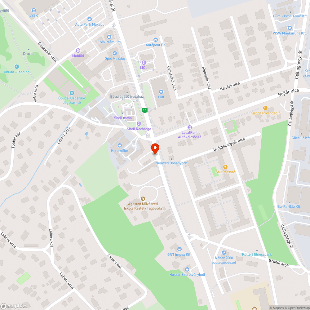 Autószalon közterületet foglal bejelentés helye