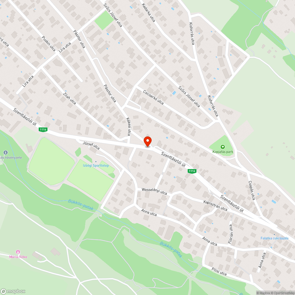 Hátramaradt betonoszlop talapzat Izbégen bejelentés helye