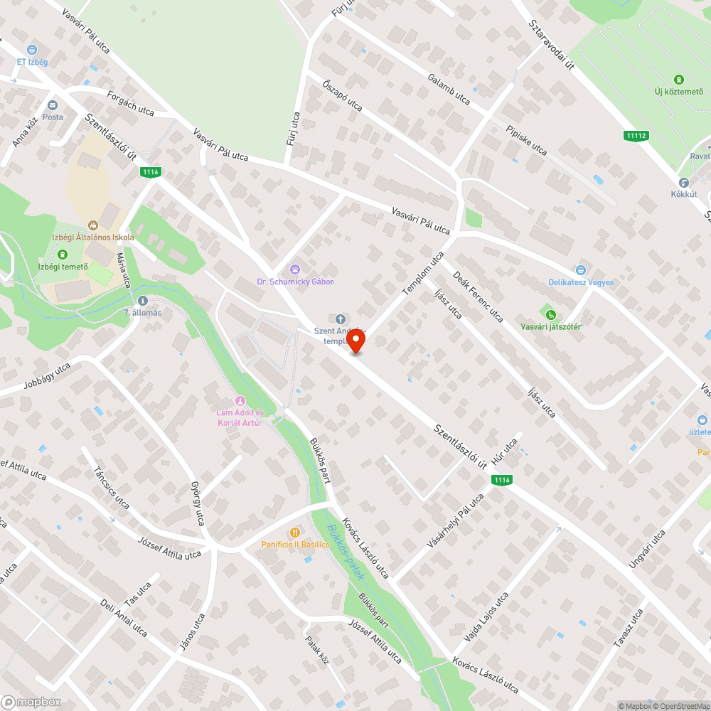 Hátramaradt építési törmelék a Templom utca alján bejelentés helye