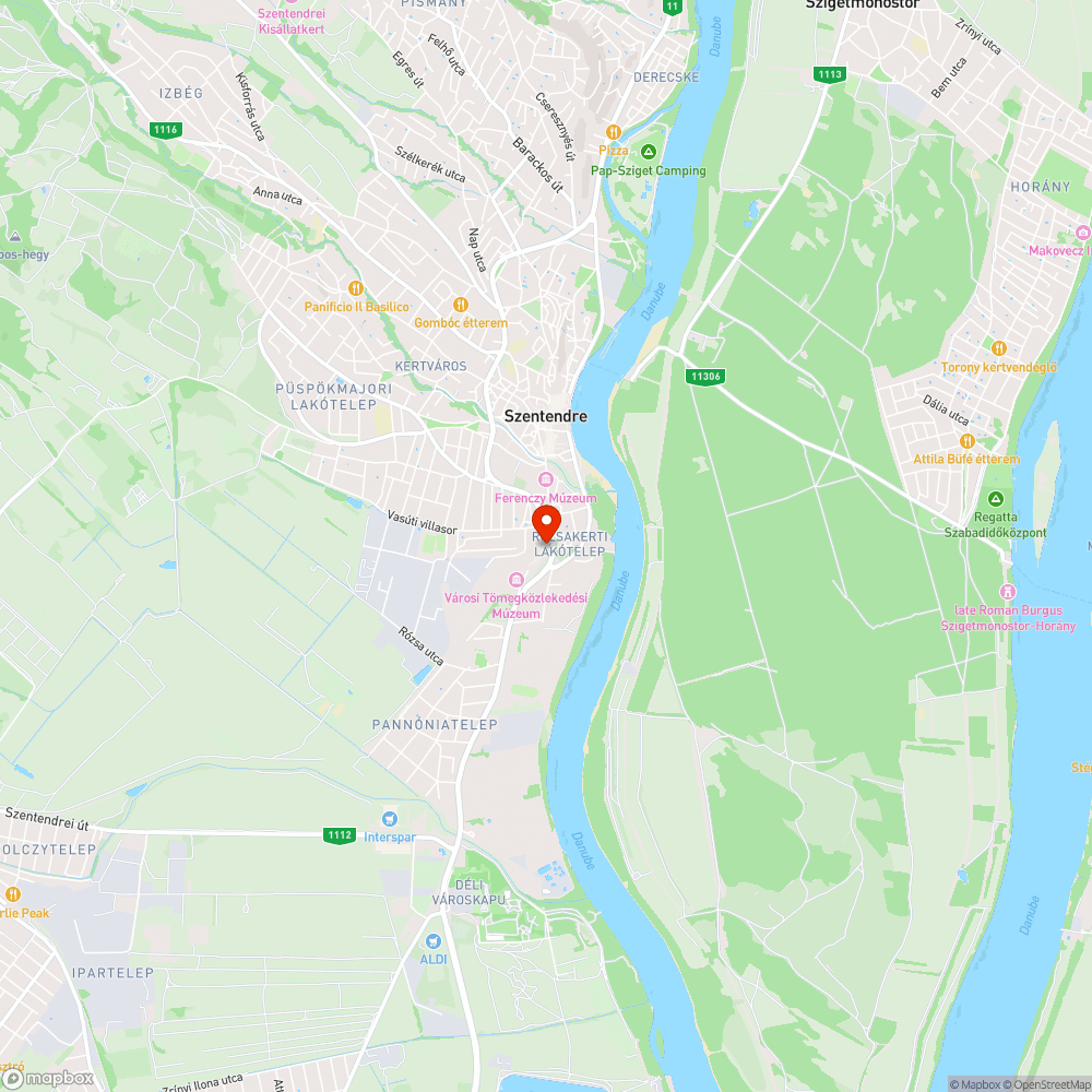 Közvilágítási hiba a szentendrei autóbusz állomáson (III.) bejelentés helye