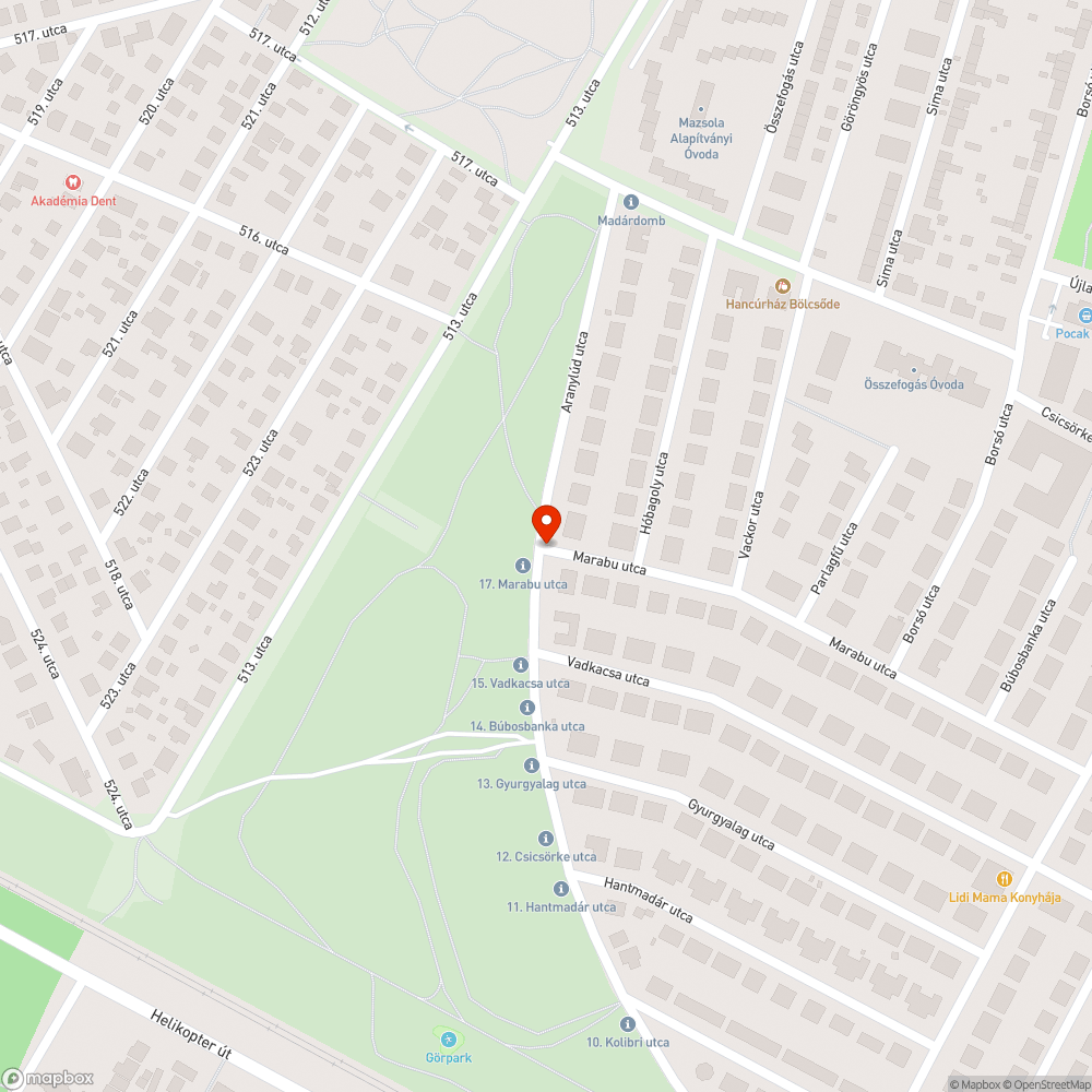 Összefirkált utcanévtábla bejelentés helye