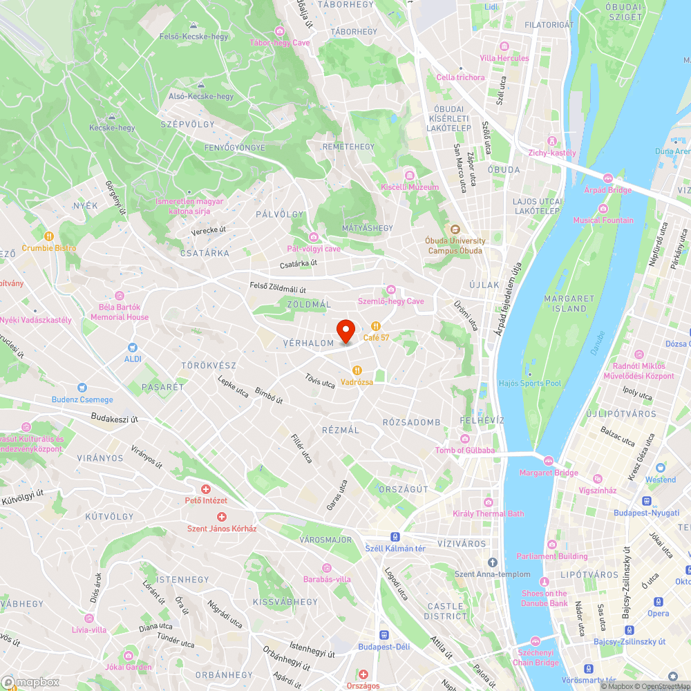 30-as zóna tábla hibák (Pusztaszeri út - Törökvész út) bejelentés helye