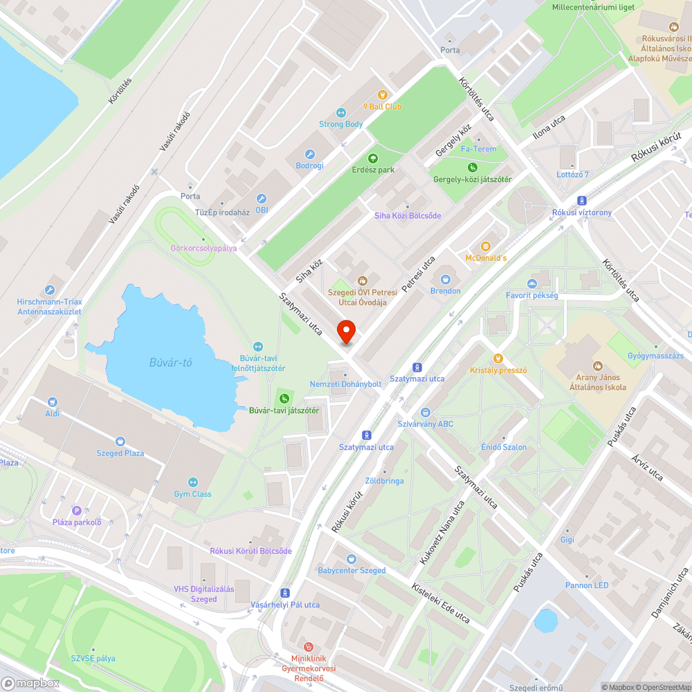 Eldugult víznyelő - Szatymazi utca és Petresi utca sarka bejelentés helye