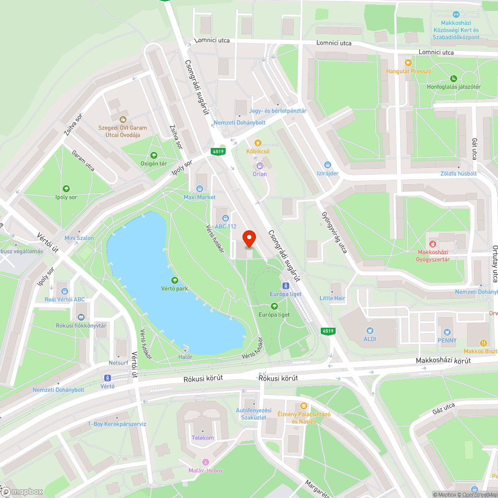 Kapcsolószekrény rom - Csongrádi sgt. 110. bejelentés helye