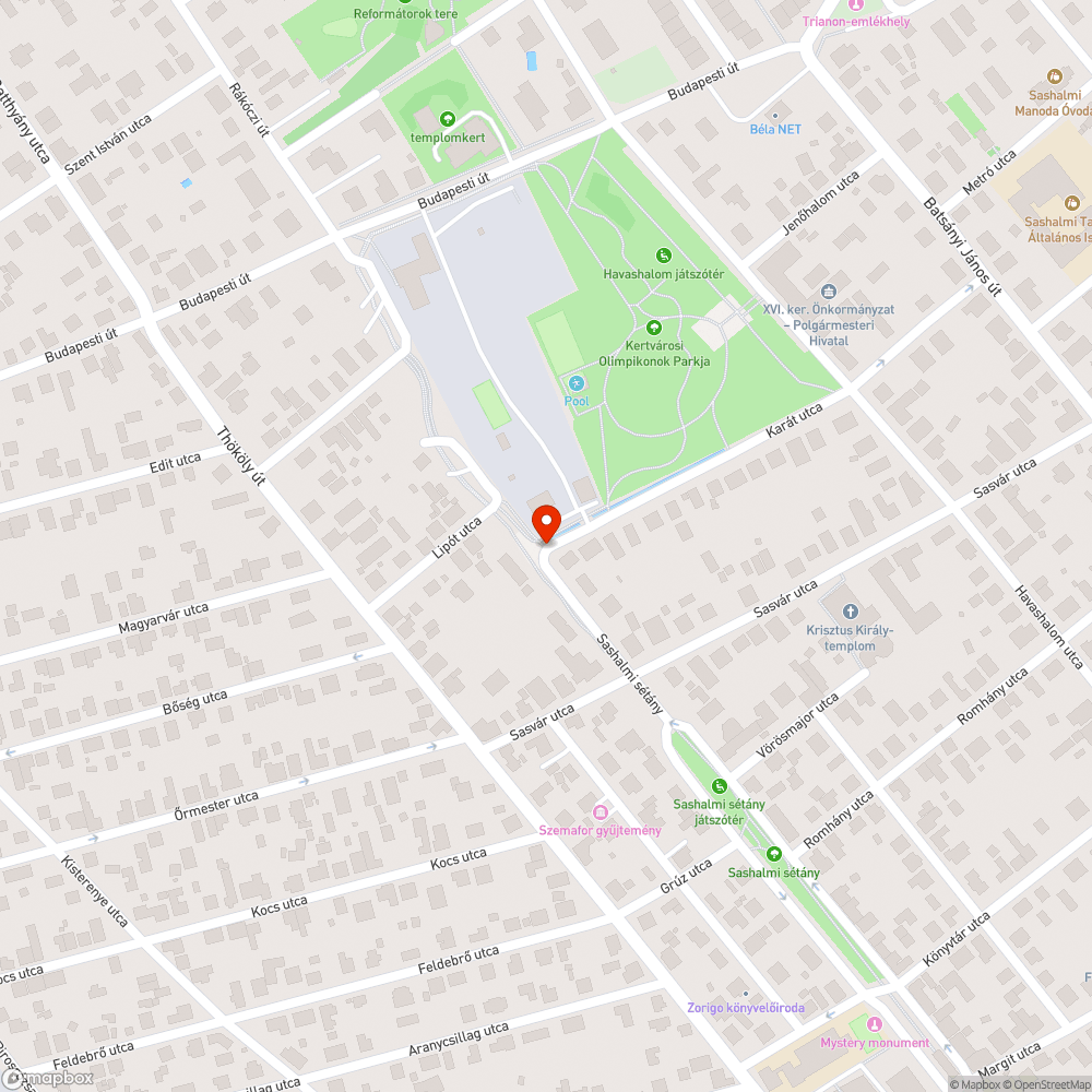 Kidőlt poller (2.) bejelentés helye