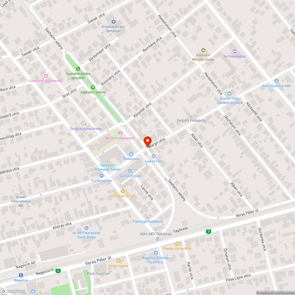 Kidőlt poller (4.) bejelentés helye