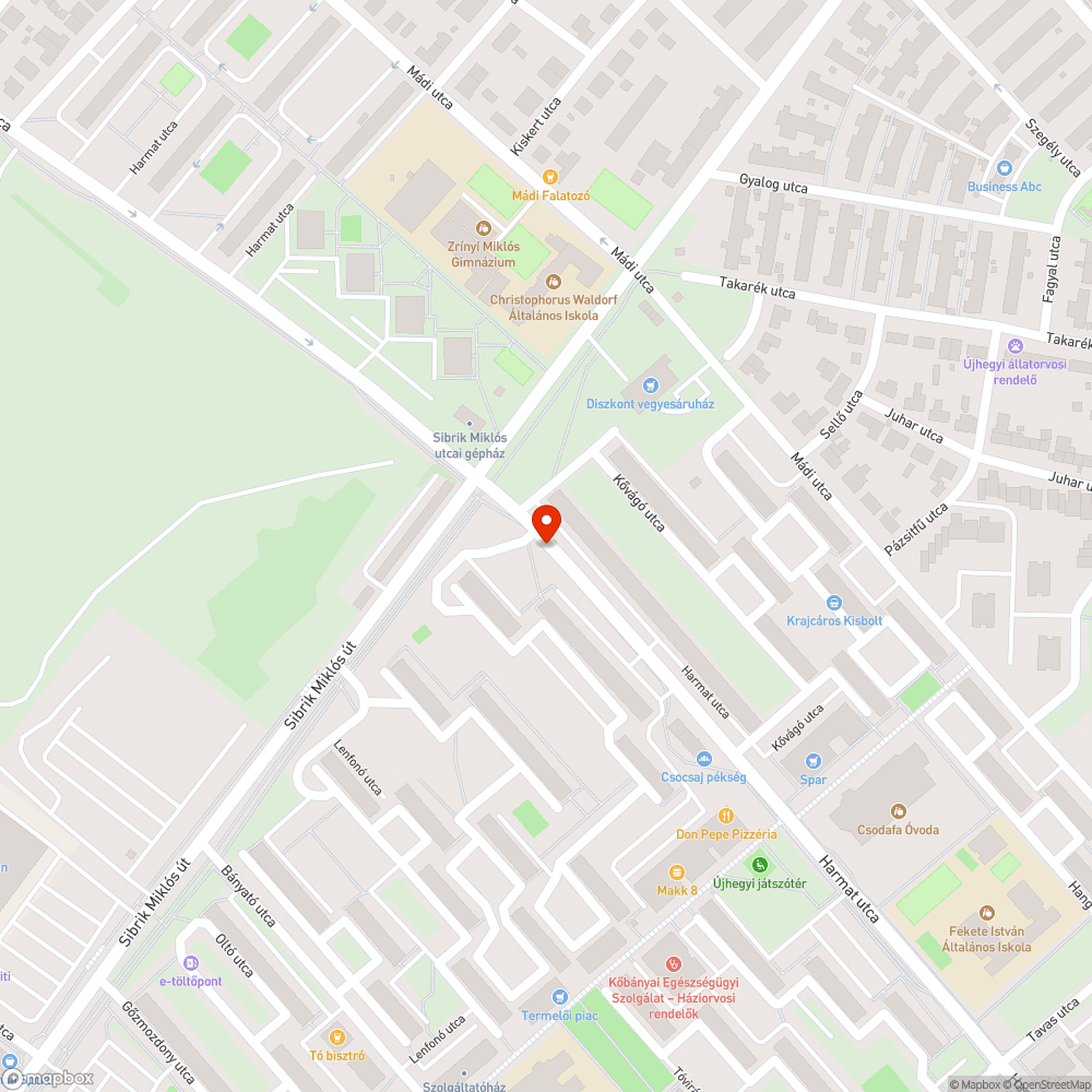 Balesetveszélyes felbontott burkolat bejelentés helye