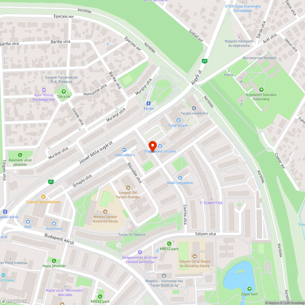 Megdőlt tábla - Csorba utca 2. bejelentés helye