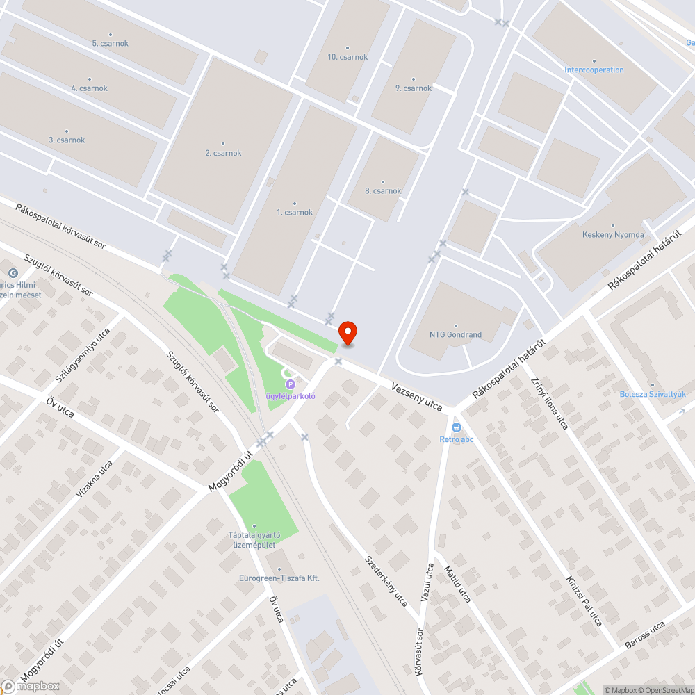 Sérült szalagkorlát bejelentés helye