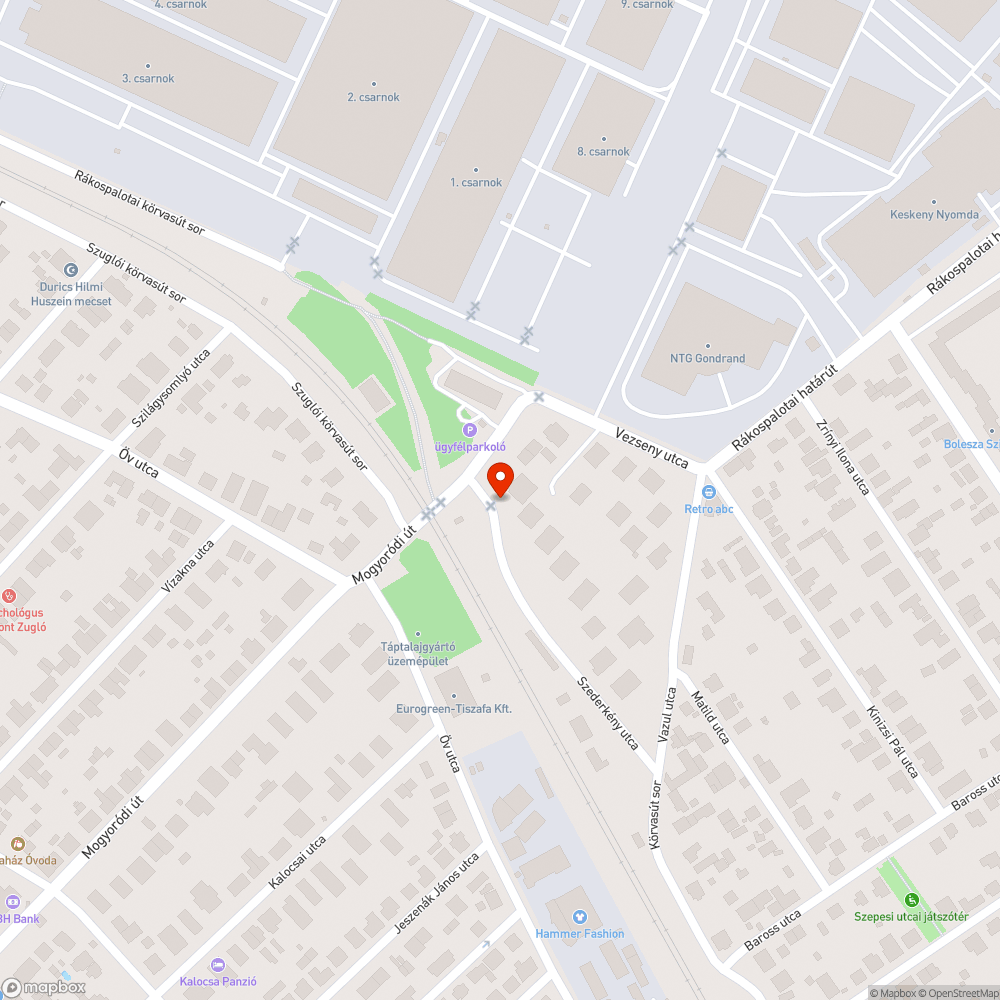 Járhatatlan járda szakasz bejelentés helye