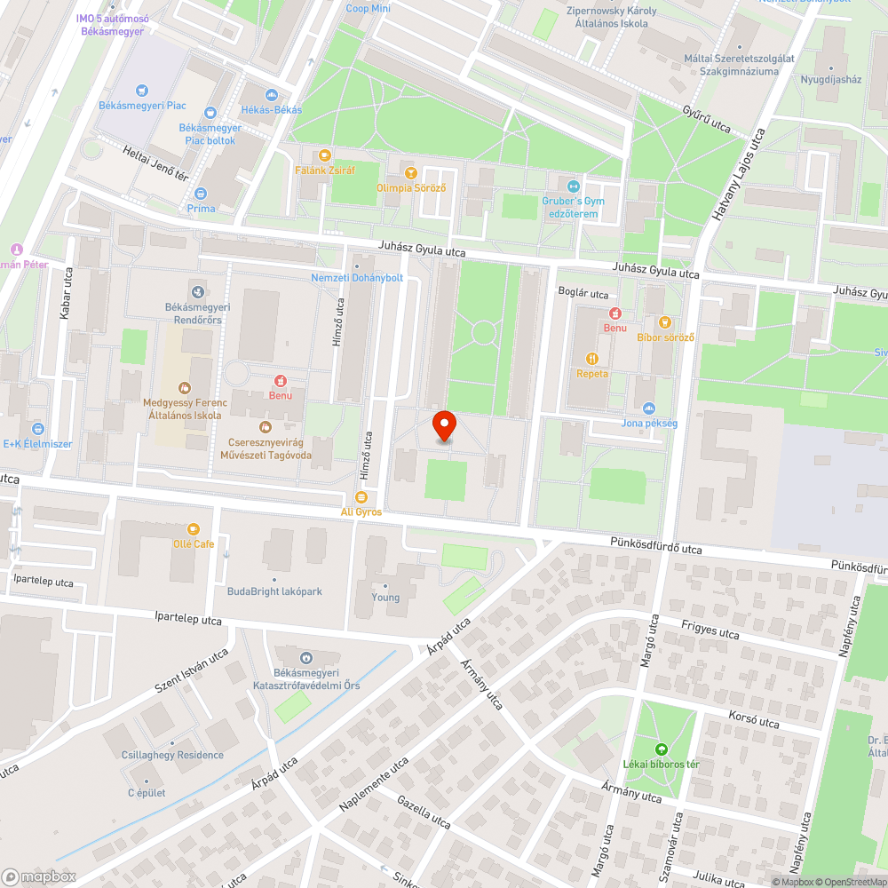 Sötét járda szakasz bejelentés helye