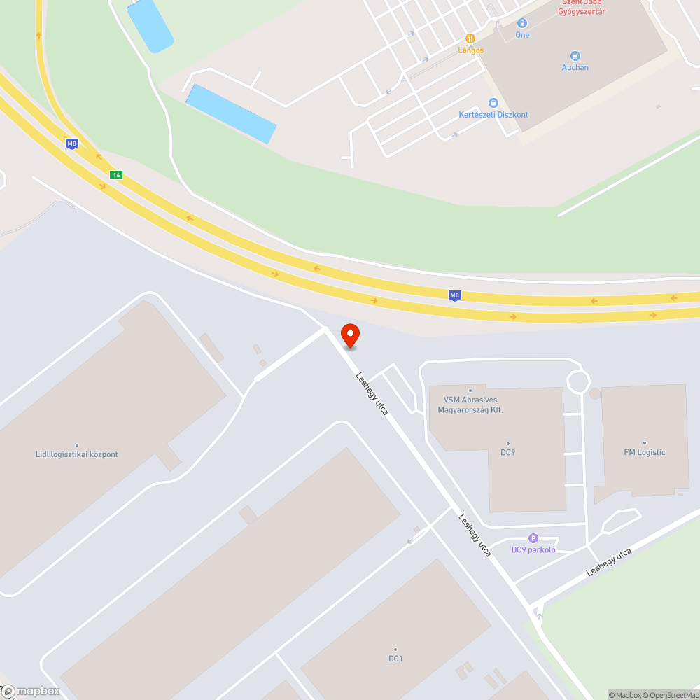 A szigetszentmiklósi Leshegy utca kátyúi bejelentés helye