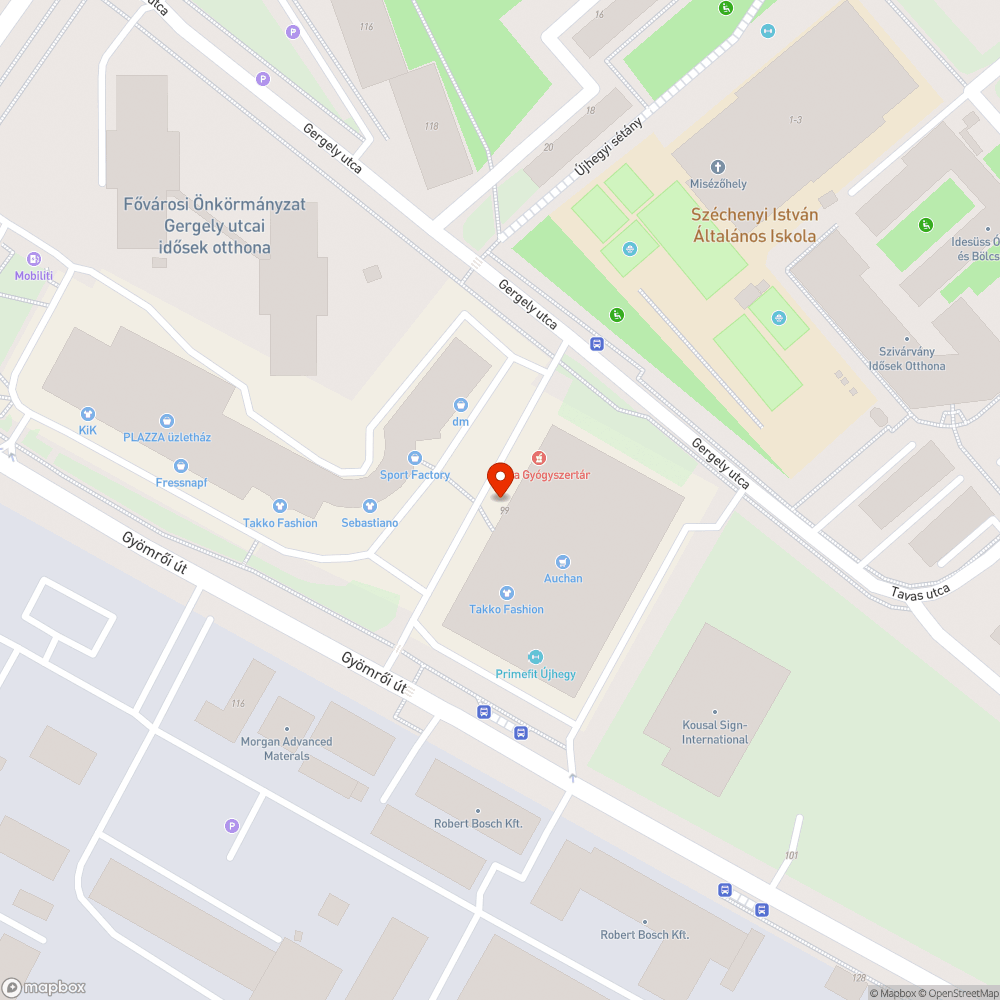 Kerékgörbítő az újhegyi Auchannál bejelentés helye