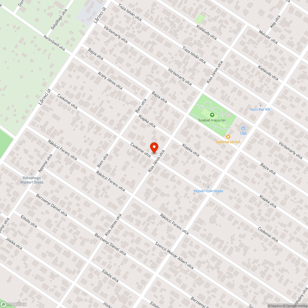 Nagy méretű úthiba bejelentés helye