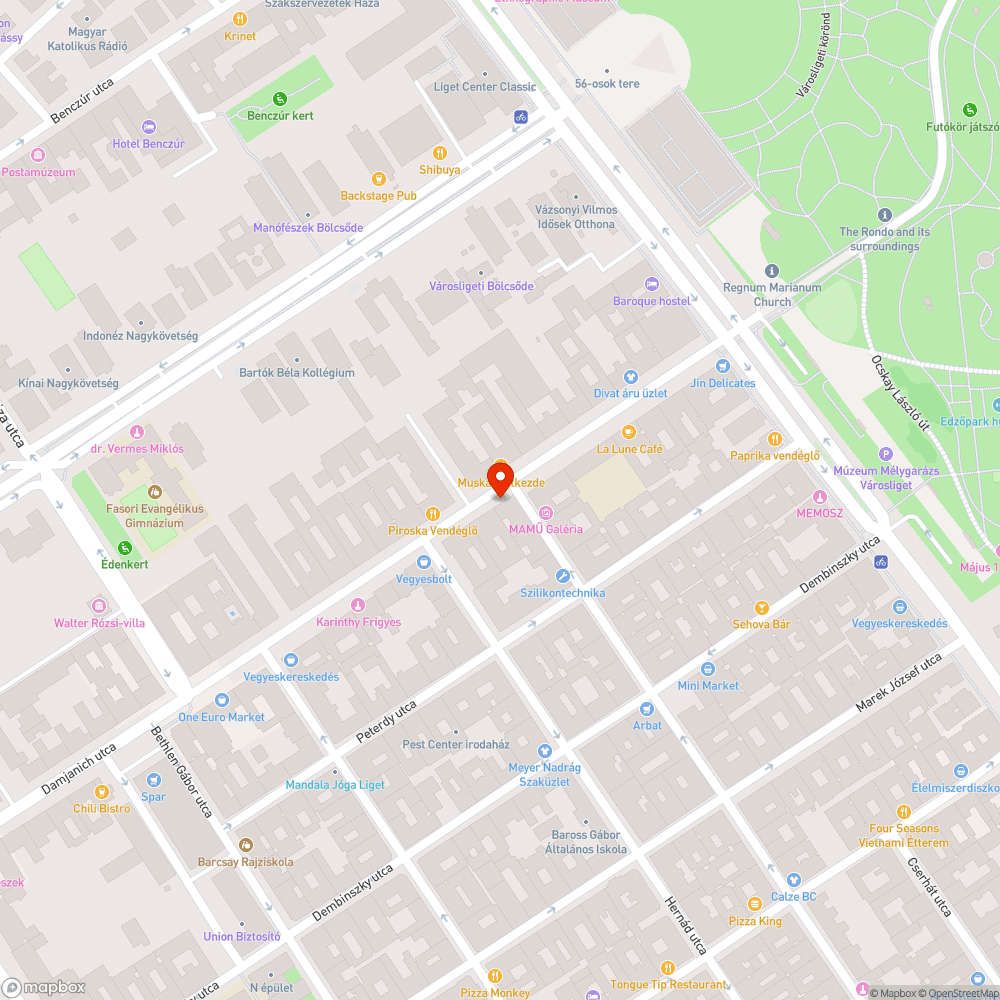 Törött pad bejelentés helye