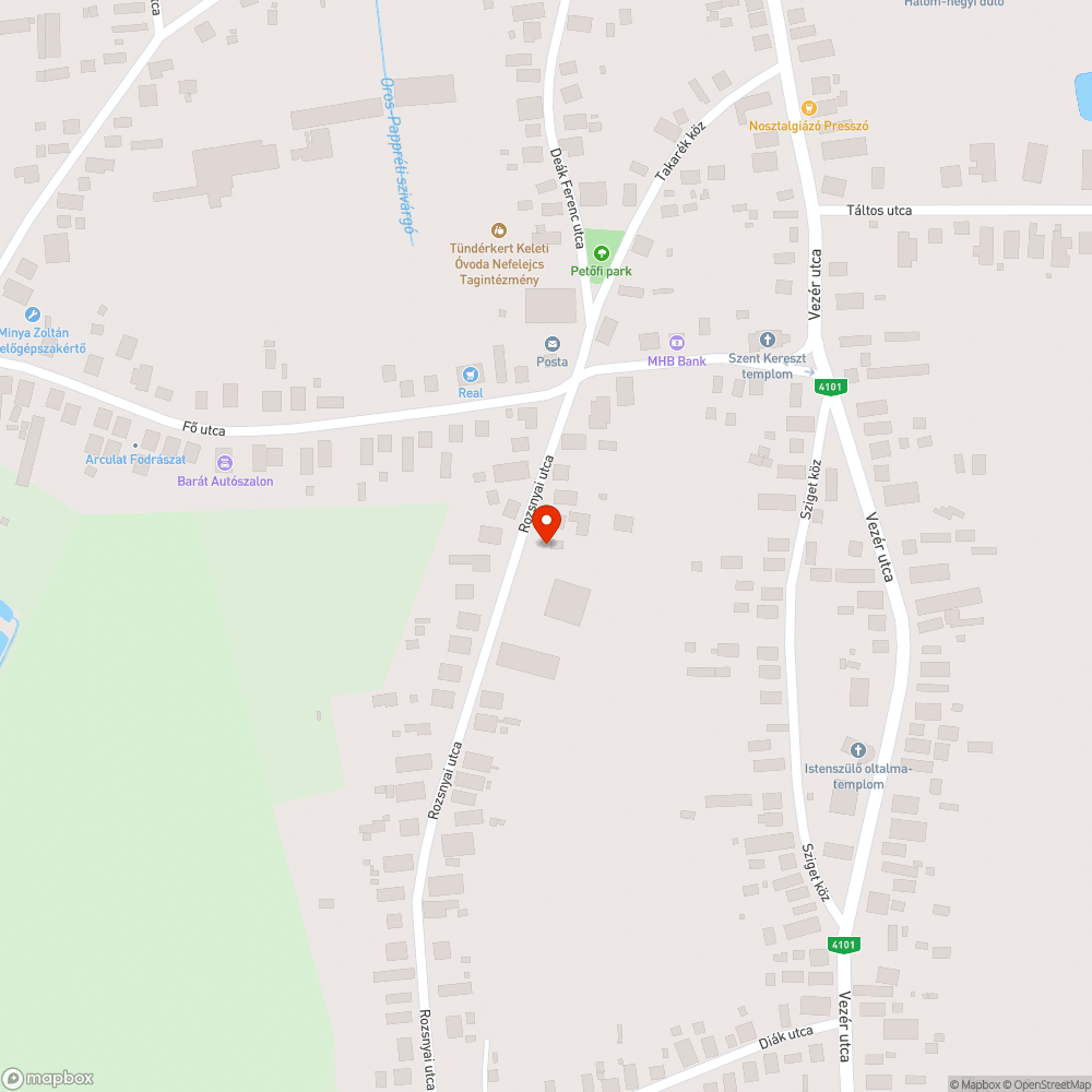 Kátyús utca bejelentés helye