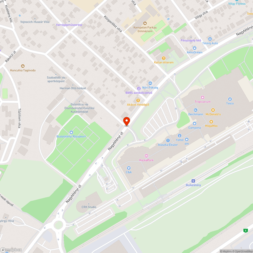 Megrongált utcanévtábla bejelentés helye